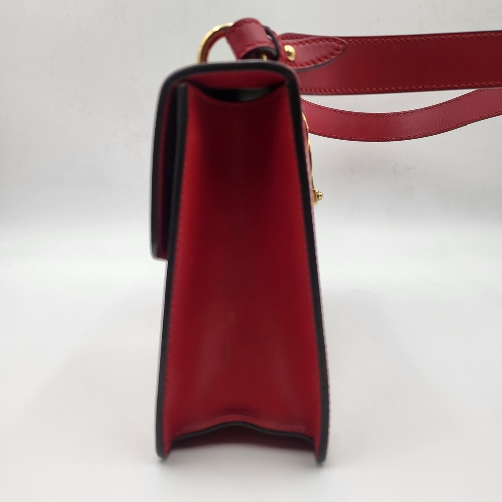 GUCCI Red Calfskin Leather Small Sylvie Shoulder Bag..Authentic.. - Picture 5 of 16